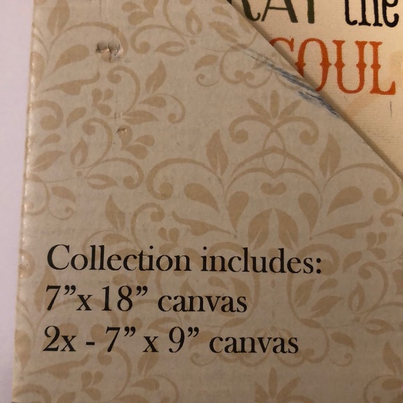 Owl 3 Piece Canvas Wall Set NWT - Picture 2 of 3